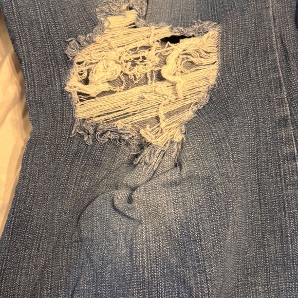 Torrid Perfect Super Flare Vintage Stretch Distressed Raw Hem Jeans 28R - Picture 4 of 12